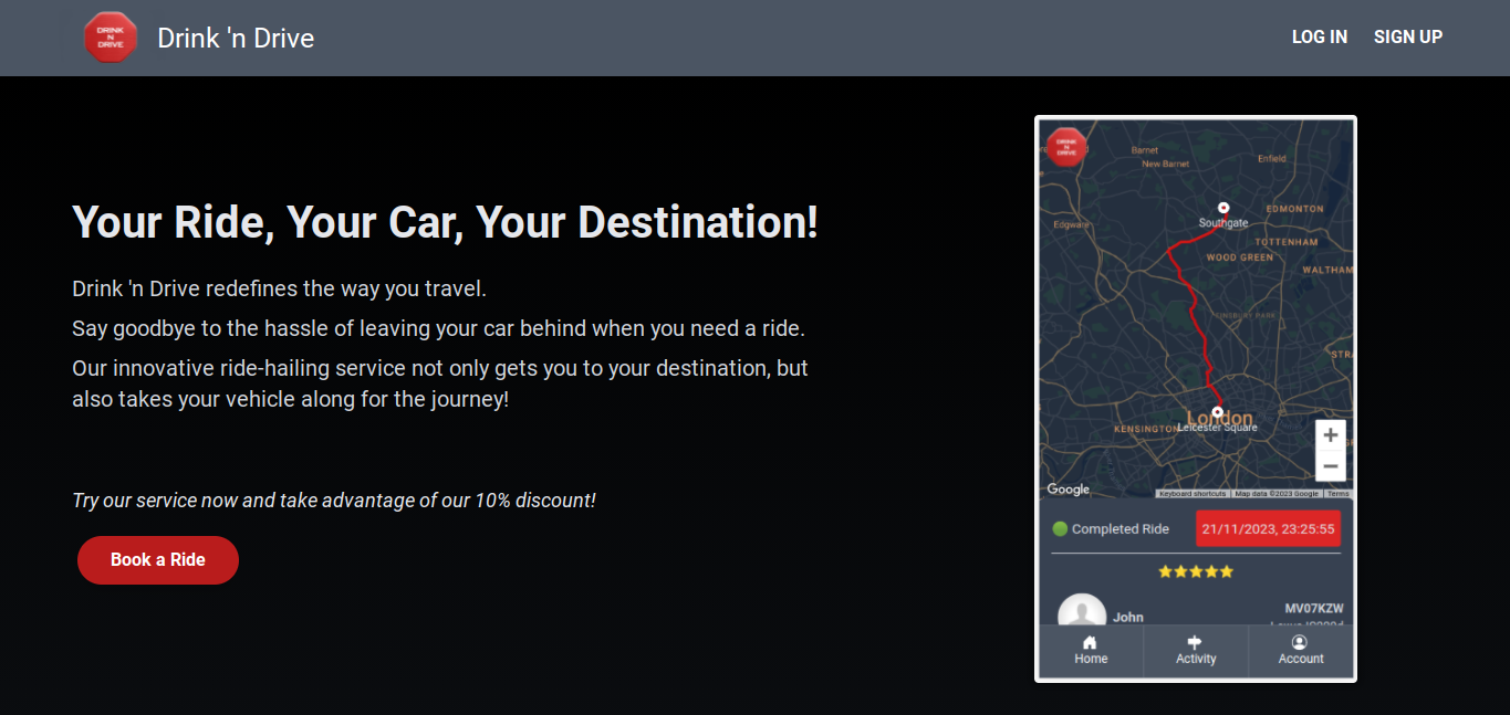 Drink 'n Drive Website